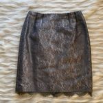 Vintage Rickie Freeman Grey Lace Overlay Skirt Gray Size 10 Photo 0