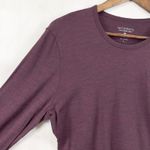 Segments Merino Wool Baselayer Top Womens L Lightweight Winter Outdoor Gorpcore Purple Size L Photo 2