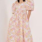 For Love & Lemons COTTAGECORE Carrie MIDI Dress Floral Puff Sleeve Dress NWT Photo 0