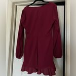 The Impeccable Pig  Ruffled Romper Dark Maroon Size M Photo 3