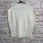 Club Monaco  Wool Blend V-neck Sweater Vest in Cream Size Small Photo 3