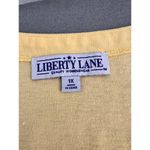 Liberty Lane Yellow Short Sleeve Bicycle Embroidery Floral TShirt Size 1X Photo 4