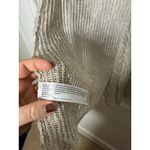 Eileen Fisher Oatmeal Beige Open Knit Linen Blend Cardigan Sweater Women's Small Photo 3