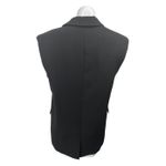 DISSH Rowan Women's Black Cap Sleeve Mid Button Up Blazer Jacket Vest Size 4 Photo 2