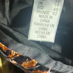 JJ's House Black Floral silk A-Line midi Skirt size 12 Photo 3