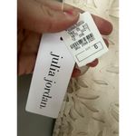 Julia Jordan NEW Cream Faux Leather Lace Cap Sleeves Midi Party Dress NWT Size 6 Photo 4