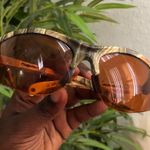 2000s Y2K Retro streetwear green camouflage orange tinted sunglasses Photo 3