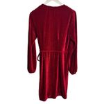 Vacate The Label Dress Women XS Red Velvet Long Sleeve Wrap Dress Holiday Party Photo 1