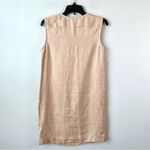Theory  Utilitarian Linen Blend Shift Dress Rose Quartz Beige 2 Photo 7
