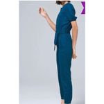 White House | Black Market WHBM  O teal blue cotton jumpsuit one piece Outfit XS Photo 1