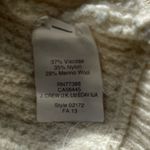 J.Crew  Cream Waffle Knit Sweater Womens L Merino Wool Blend Scoop Neck Raglan Photo 5