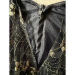 Vintage Lillie Rubin 70s Black & Gold Lace Party Dress Size X Photo 3