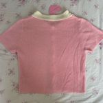 SUGAR THRILLZ Dolls Kill button up knit collared tee Pink Photo 1