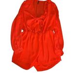 San Joy Romper. Long open sleeve. . Orange. Small Photo 0