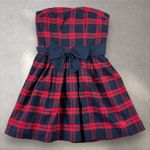 Vtg Y2K Abercrombie & Fitch Wool Mini Strapless Dress Buffalo Plaid Sz‎ 2 Photo 1