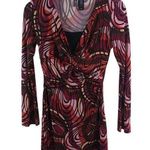 Bisou Bisou  S Red Black Stretch Mini Mod Dress Photo 0