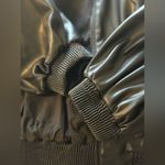 DKNY  Faux Leather 3/4 Sleeve Bomber Jacket size S 18” p2p Black $150 Retail NWOT Photo 6