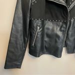 JustFab Faux Leather Moto Studded Jacket Size Medium Photo 6