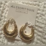 New ALLISON Atelier ROSE Chunky Gold Hoop Earrings Photo 5