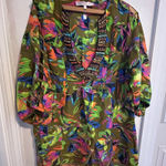 Nanette Lepore swim cover up. Size large. Fun jungle print with beading ⦠Photo 0