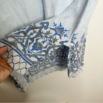 Roller Rabbit Roberta  Blue Patterned Linen Tunic Mini Dress Photo 6