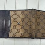 Gucci Vintage GG Supreme Canvas Bifold Wallet with Brown Leather Trim Photo 1