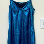 Allegra K Allegra‎ K Shimmering Blue Mini Dress Photo 0
