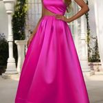 Boutique Pink Cutout Prom Dress Photo 1