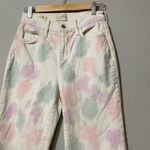 Universal Threads Universal Thread Vintage Straight White Pink & Blue Jeans Womens 2 Polka Dot Photo 3
