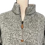 Simply Southern | Women's Gray Sherpa Teddy Bear 3/4 Zip Pullover Jacket Sz M Photo 1