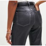Reformation NEW-NWT  Cynthia High Rise Straight Long Jeans Glossy Black Size 23 Photo 3