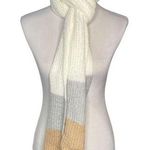 Style & Co . Colorblock Knit Scarf Ivory Tan Gray Photo 0