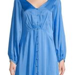 Free People  Midi Dress Satin V-Neck Open Cross Back Size 2 New w/Tag Photo 3