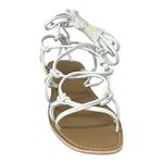 Pretty Little Thing  White Lace Up Gladiator Sandals NIB UK 5 US 7 Photo 1
