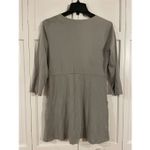 Garnet Hill  grey faux wrap pocket tunic dress size m Photo 6