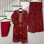 Traditional Indian Wear Classy Salwar Suit Pakistani Beautiful Salwar Kameez Red Size M Photo 1