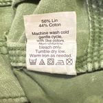 J.Crew Women's Green Linen Low Rise Button Zip Casual Walk Beach Shorts Size 0 Photo 4