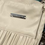 Maniere De Voir high rise waist pleated faux leather wide leg pants cream size 8 Photo 4