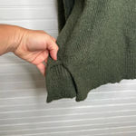 Topshop Women's Green Chunky Knit Mock Neck Oversized Sweater Size S US 4-6 Photo 4