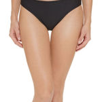 DKNY  Mid‎ Rise Full Coverage Bathing Suit Bikini Bottoms Black XS NWT Photo 0