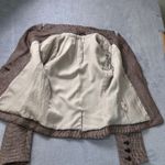 Free People Garnet Houndstooth Linen Blazer Women's Small NWT Structured Fall Photo 6