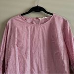 Solitaire ✨  Women’s Red White Striped Bell Sleeve Top Medium Photo 1
