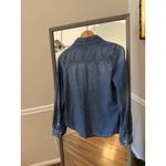 London Jean Women's Denim Button Down Shirt 100% Cotton Shirt, M, Blue Photo 3