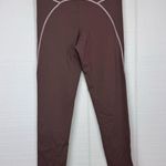 Aerie  Offline Goals 7/8 Hi-rise Leggings Brown Pink Stitching M Workout Yoga Photo 2