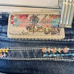 GRACE IN LA Embroidered Rhinestone Easy Fit Jeans Boho Western Cowgirl 26 Photo 7