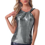 Allegra K NWT Women’s Metallic Tank Top - Large Photo 0