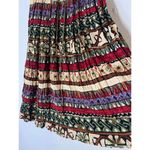 Vintage Pull On Geometric Earth Tone Maxi Skirt Sz L Boho Ren Fair Fairy Grunge Red Size L Photo 1
