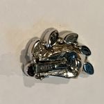 Vintage 50s Weiss clear rhinestone clip on silvertone earrings Photo 3