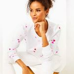 Lilly Pulitzer NWOT Jansen Sweatshirt Valentine Lots of Love Hearts Women Small Photo 6