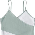 Amazon Two Toned Cross Wrap Tank Top Photo 0